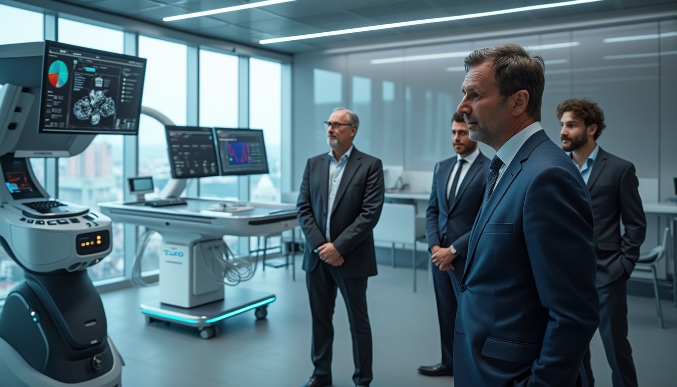 el ministro de industria, marc ferracci, visita montpellier para conocer de cerca la revolucionaria tecnología epione de quantum surgical, que promete transformar el campo de la cirugía. un diálogo sobre innovación y futuro en la salud.