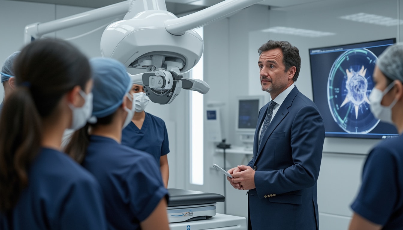 el ministro de industria, marc ferracci, visita montpellier para conocer la revolucionaria tecnología epione de quantum surgical, que promete transformar el campo de la cirugía mínimamente invasiva y mejorar la atención médica.