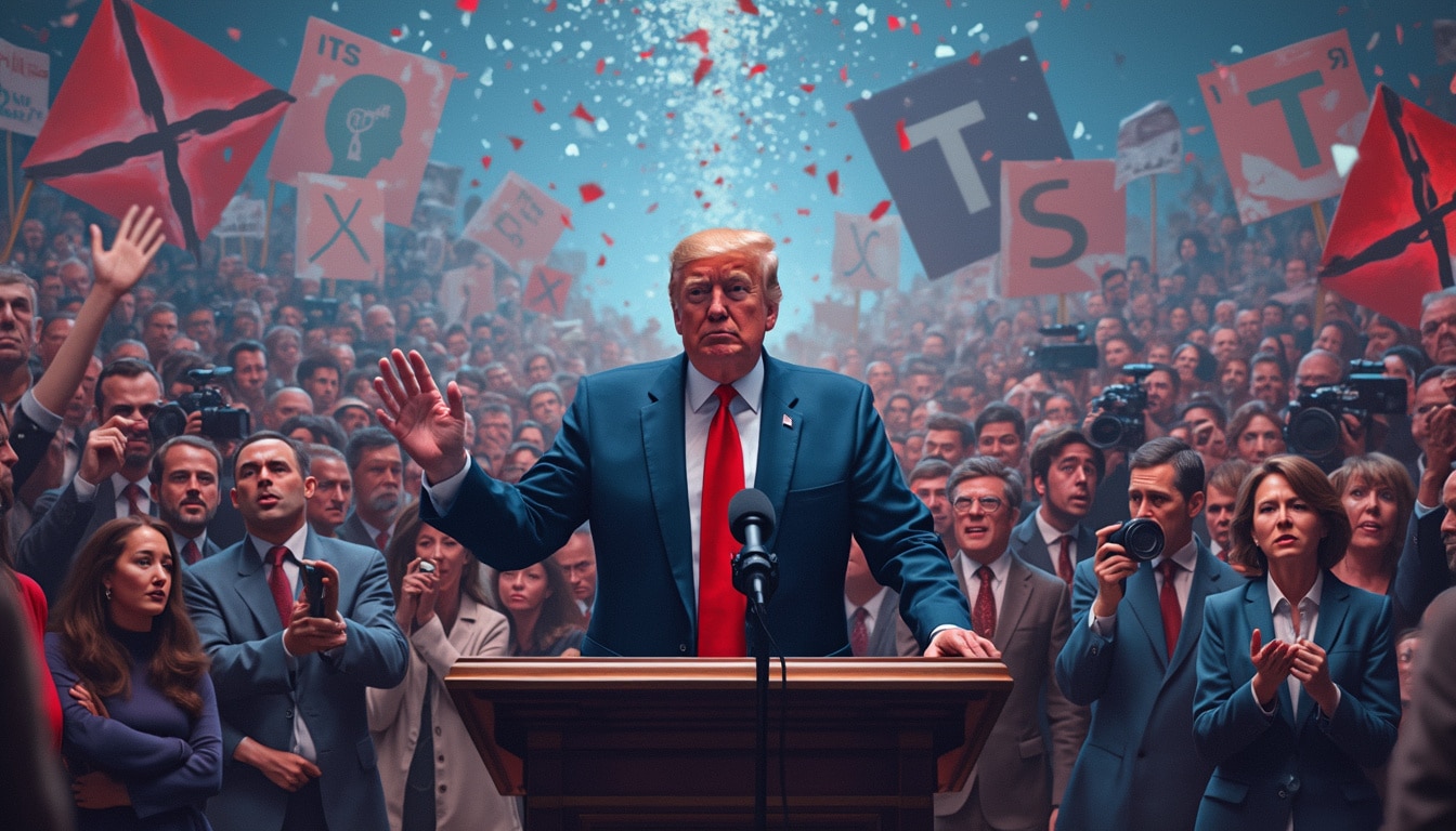 descubre cómo trump inicia una batalla contra los deepfakes explícitos con su nueva legislación 'take it down act', diseñada para proteger la integridad en línea y combatir la desinformación.